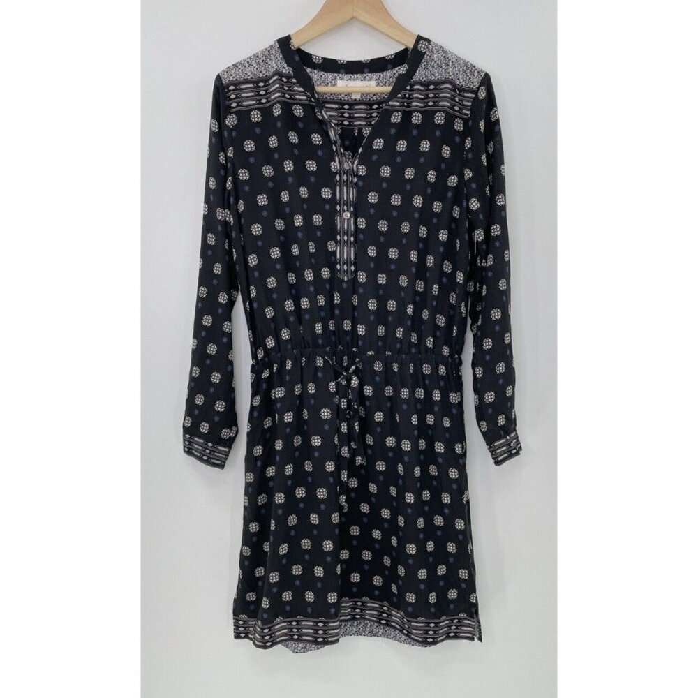 Two By Vince Camuto Tunic Dress Multicolor Geometric Cinched Waist Sz Small Boho